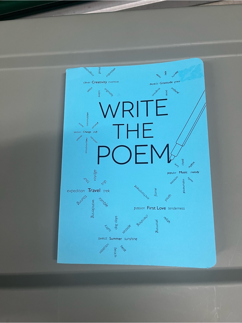 Write The Poem Notebook - Bright Teal Cover